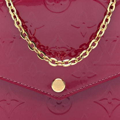 Louis Vuitton Vernis Felicie Chain Wallet Magenta 8 of 10
