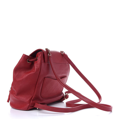 Chanel Caviar Quilted Business Affinity Backpack Dark Red 3 of 9