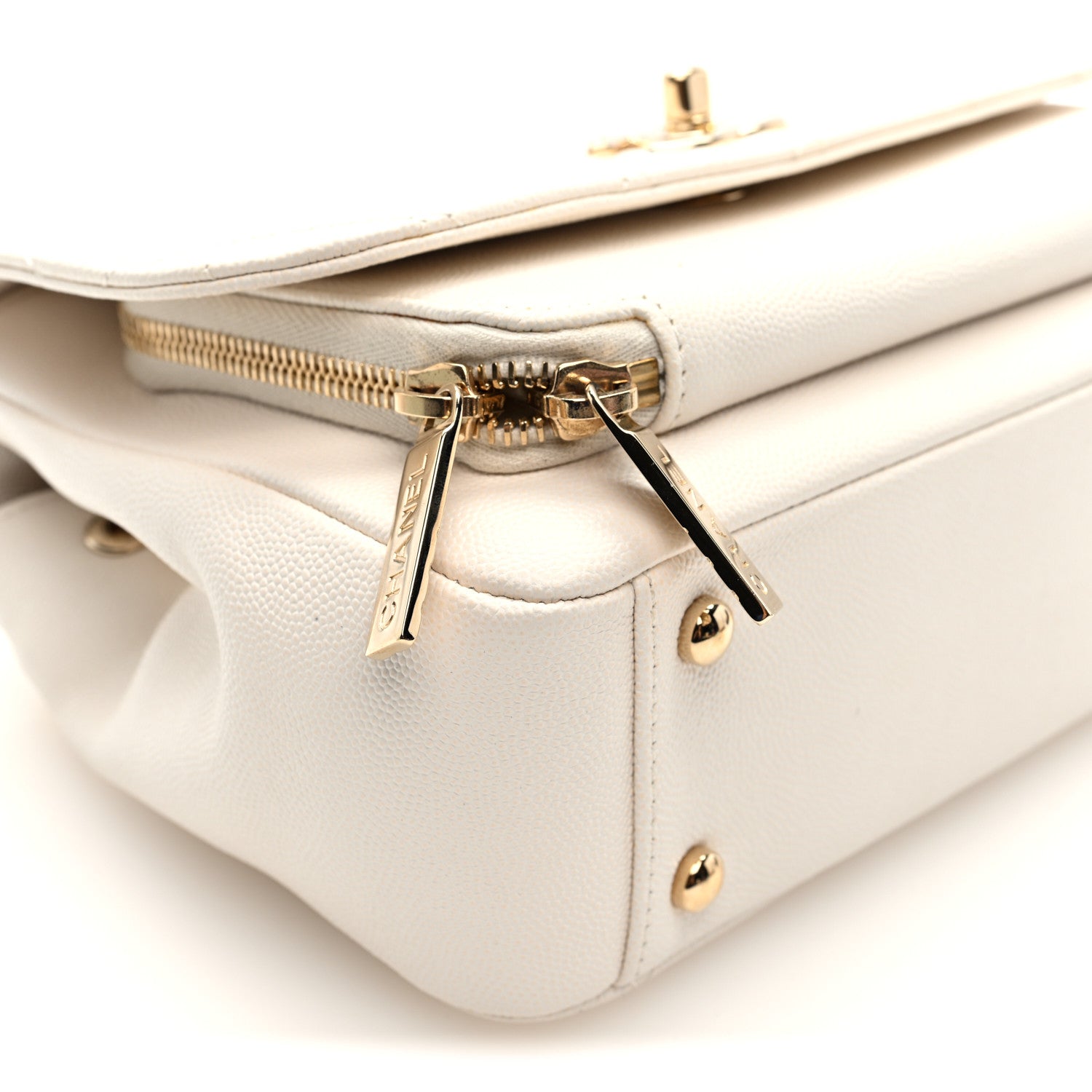 Chanel Caviar Quilted Medium Business Affinity Flap White 8 of 9