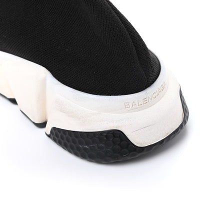 Balenciaga Neoprene Knit Womens Speed Sneakers 38 Black White 10 of 14