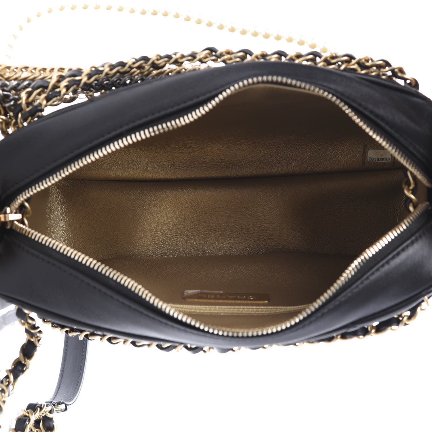 Chanel Lambskin Quilted All About Chains Camera Bag Black 5 of 11
