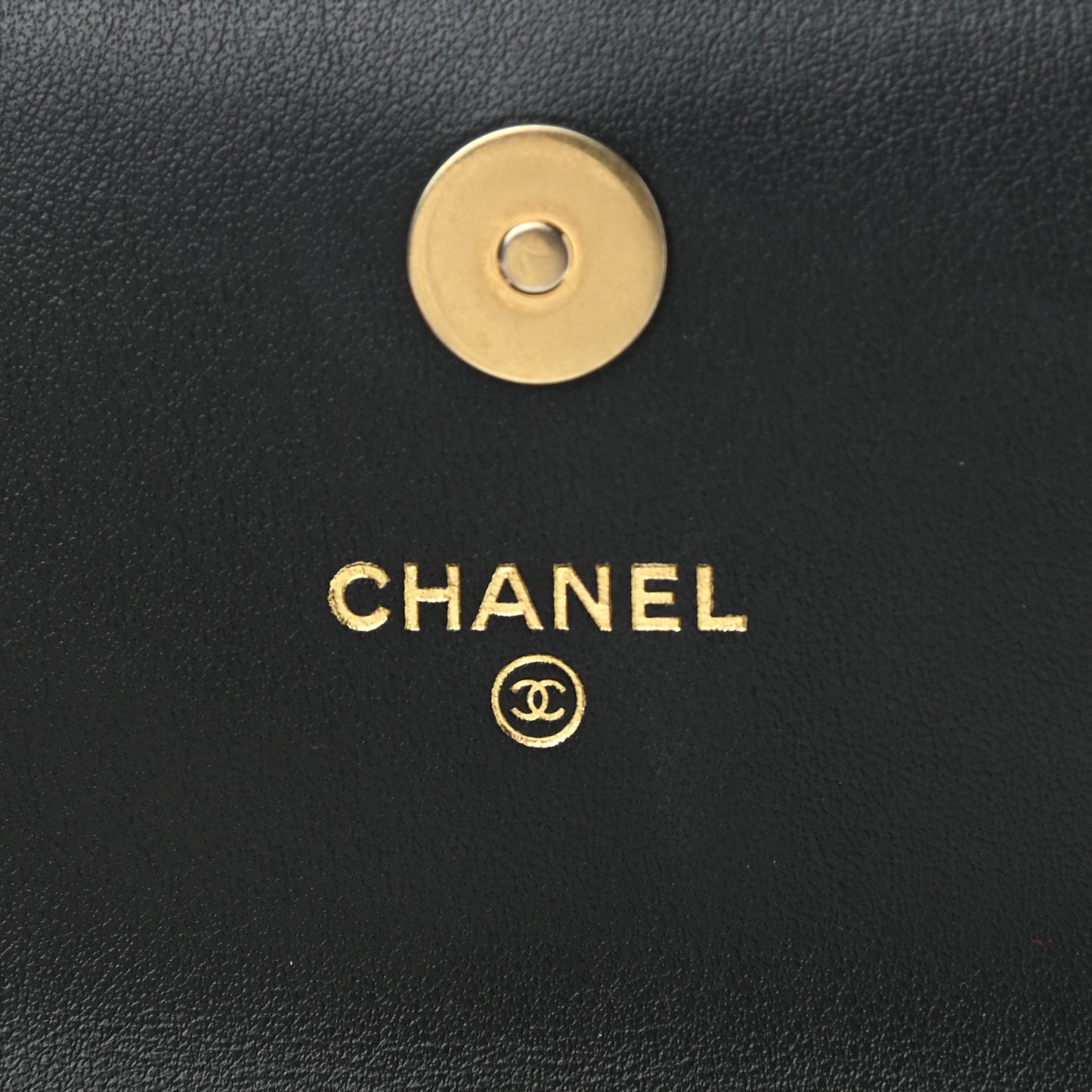 Lambskin Quilted Chanel 19 Flap Clutch Black