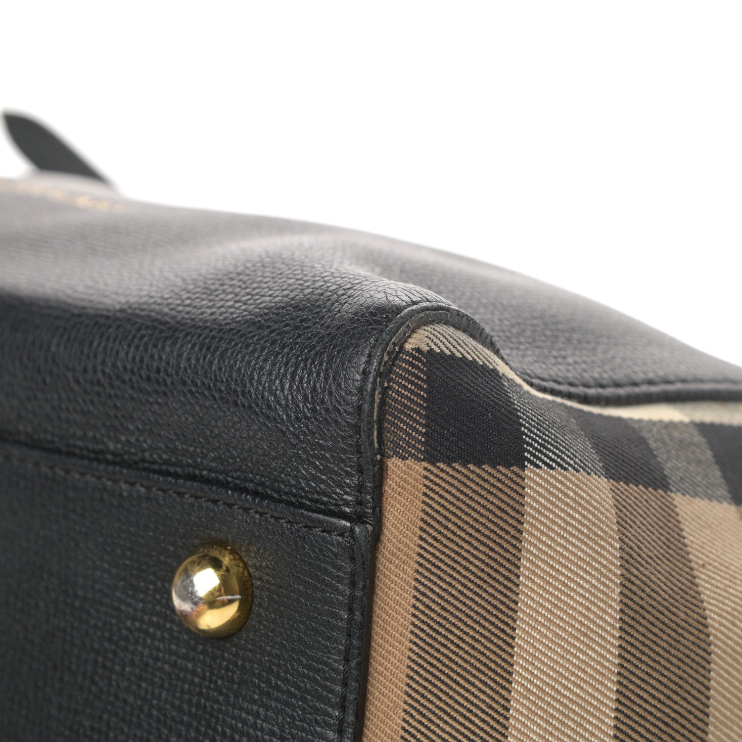 Burberry Grainy Calfskin House Check Small Canterbury Black 10 of 18