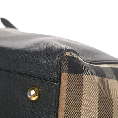 Burberry Grainy Calfskin House Check Small Canterbury Black 10 of 18