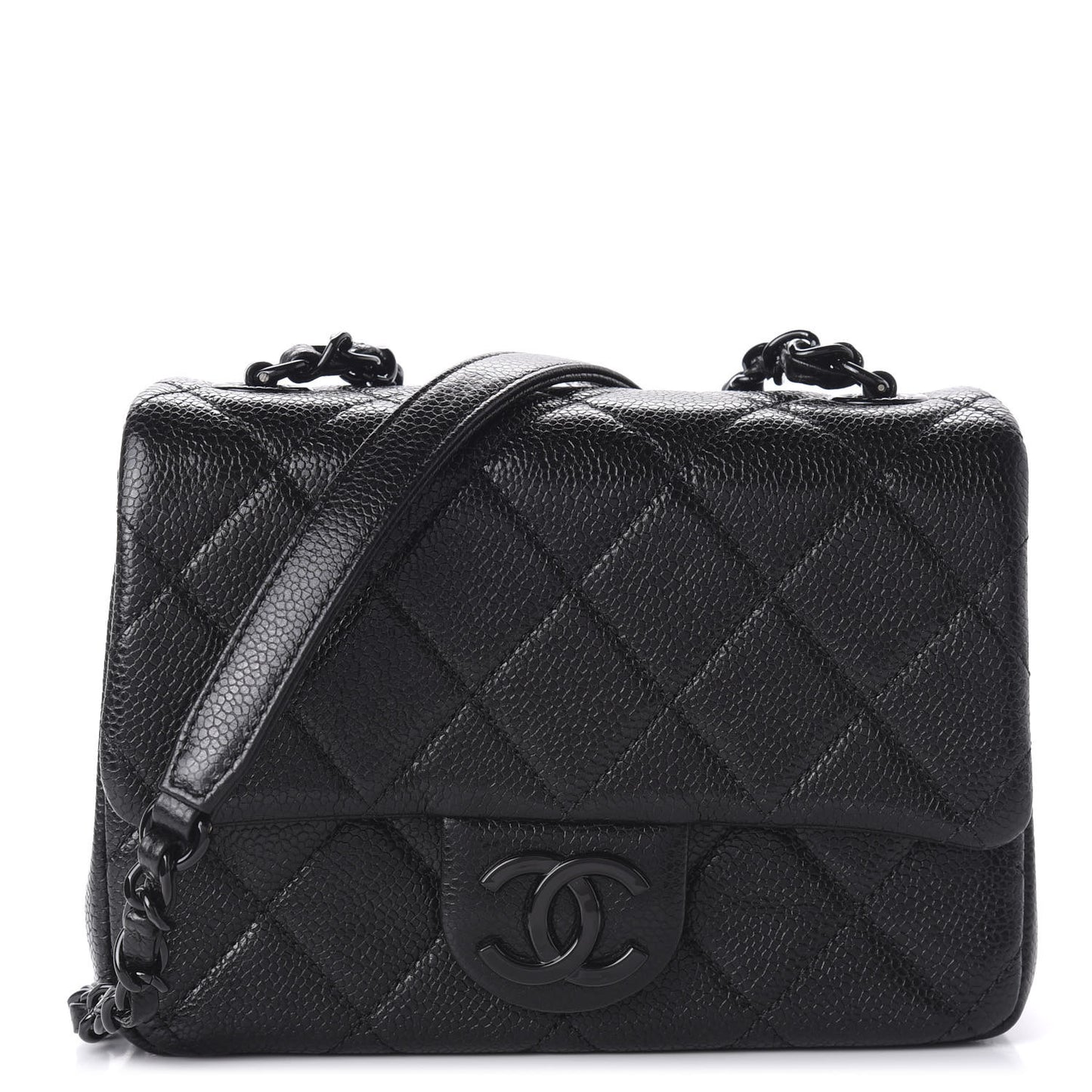 Caviar Quilted Incognito Mini Square Flap Black