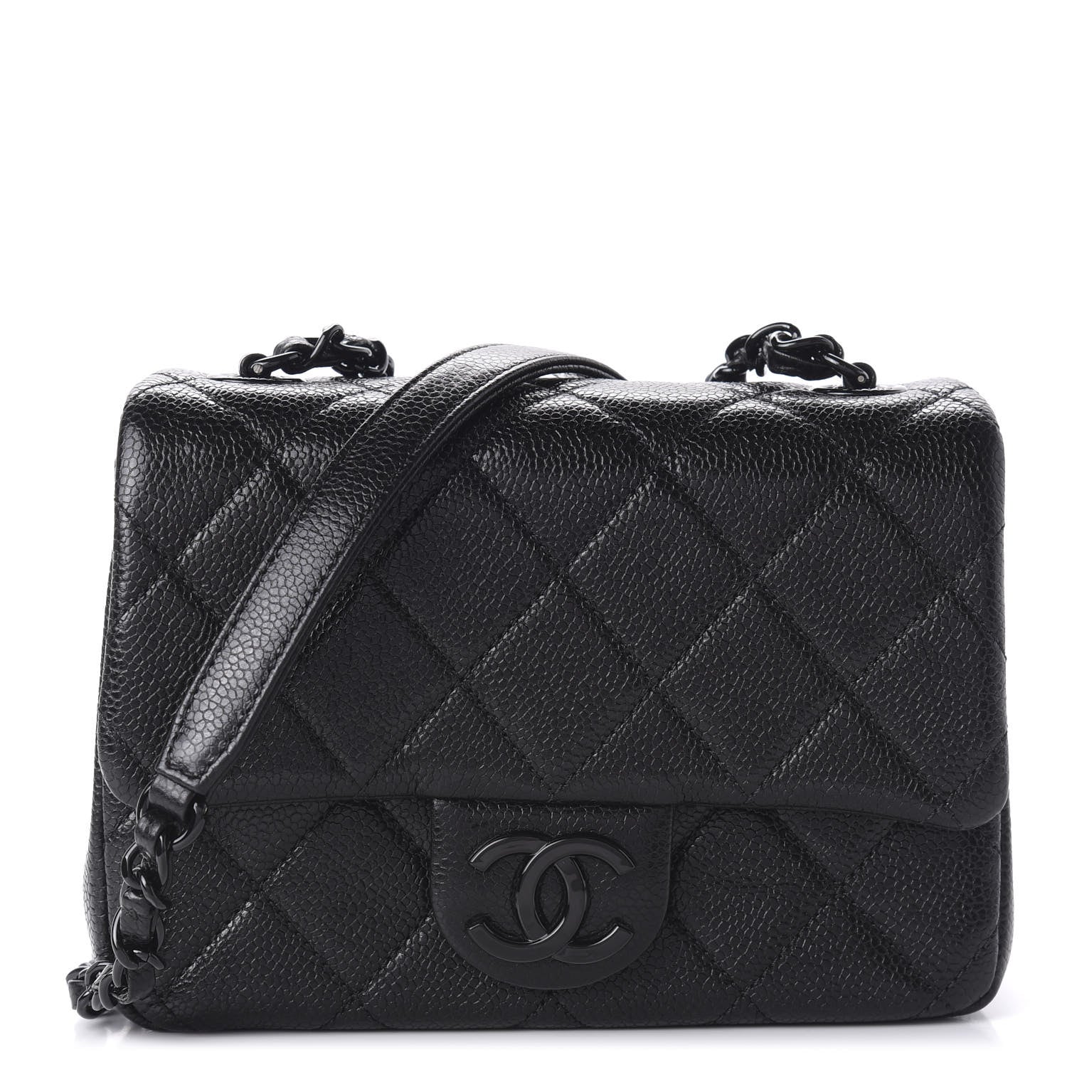 Chanel Caviar Quilted Incognito Mini Square Flap Black 1 of 11