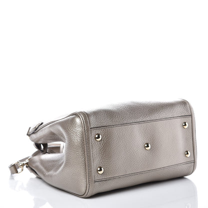 Gucci Metallic Pebbled Calfskin Small Soho Shoulder Bag Golden Beige 4 of 9