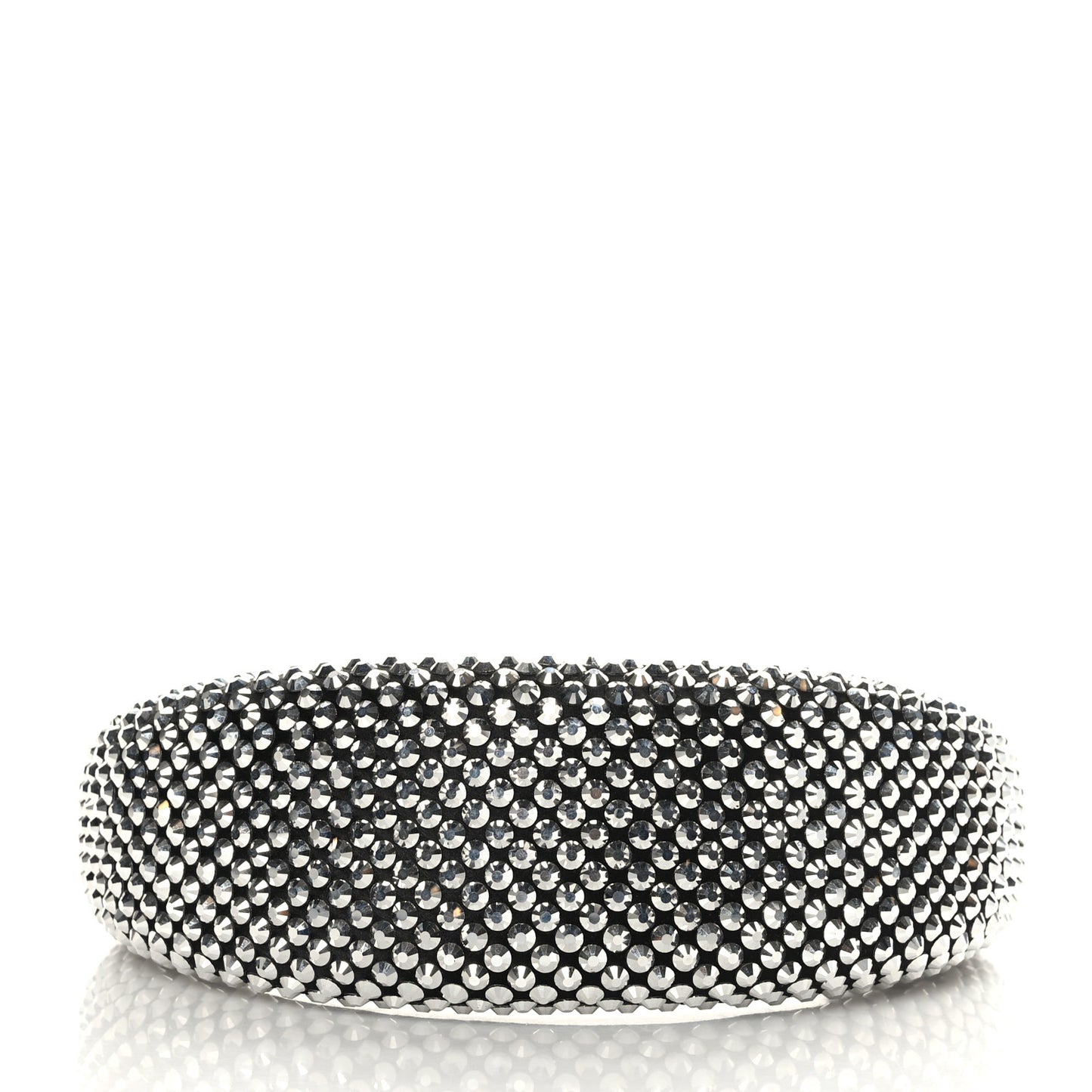 Satin Crystal Embellished Headband Metal