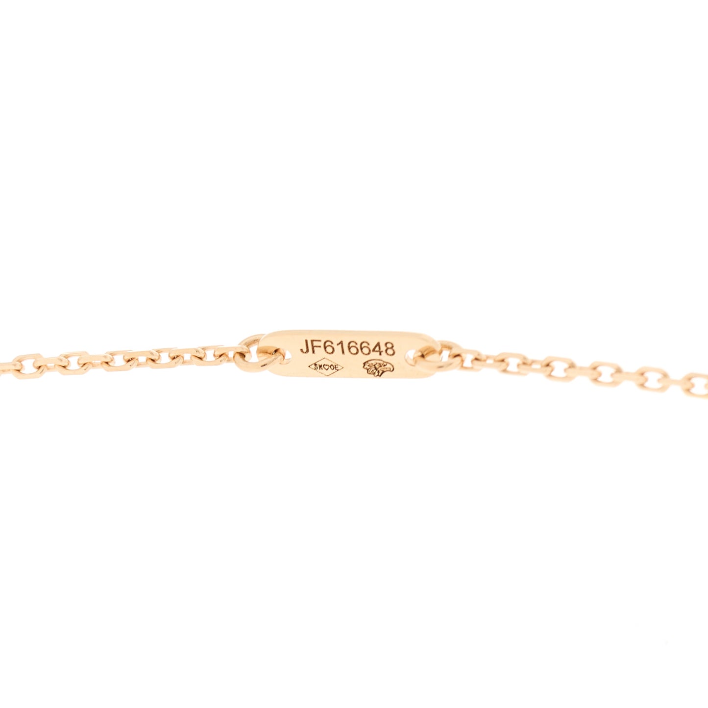 18K Rose Gold Carnelian Sweet Alhambra Pendant Necklace