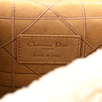 Christian Dior Shearling Cannage Medium Caro Bag Natural 6 of 11