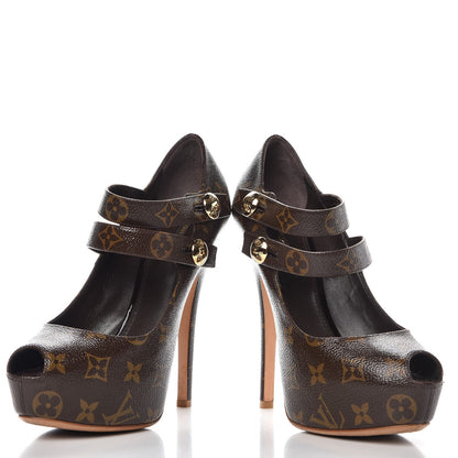Louis Vuitton Patent Monogram Ritual Fetish Platform Pumps 40 6 of 13