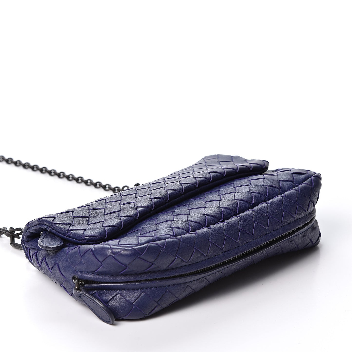 Nappa Intrecciato Small Chain Crossbody Atlantic