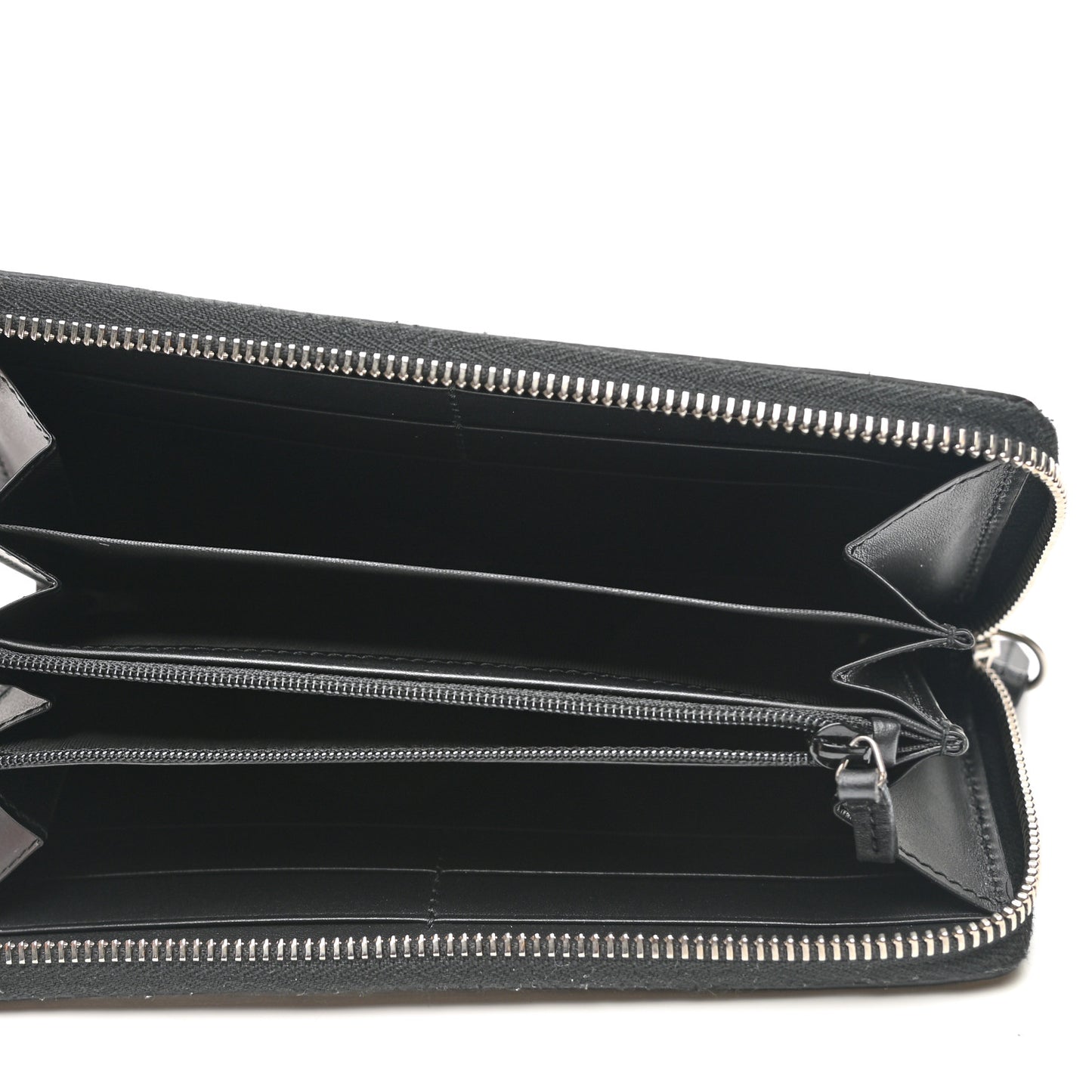 GG Supreme Monogram Kingsnake Zip Around Wallet Black