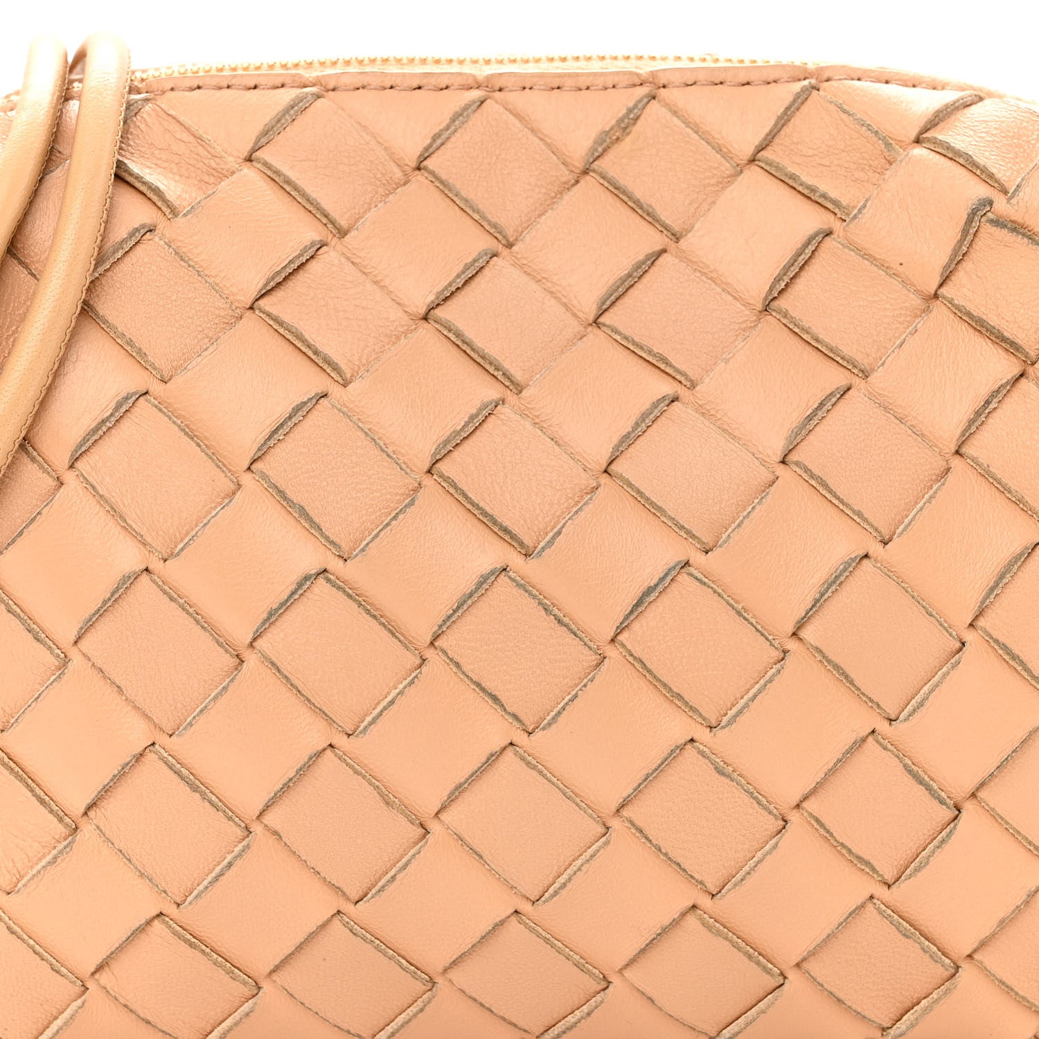 Bottega Veneta Nappa Calfskin Intrecciato Mini Loop Crossbody Almond 7 of 10