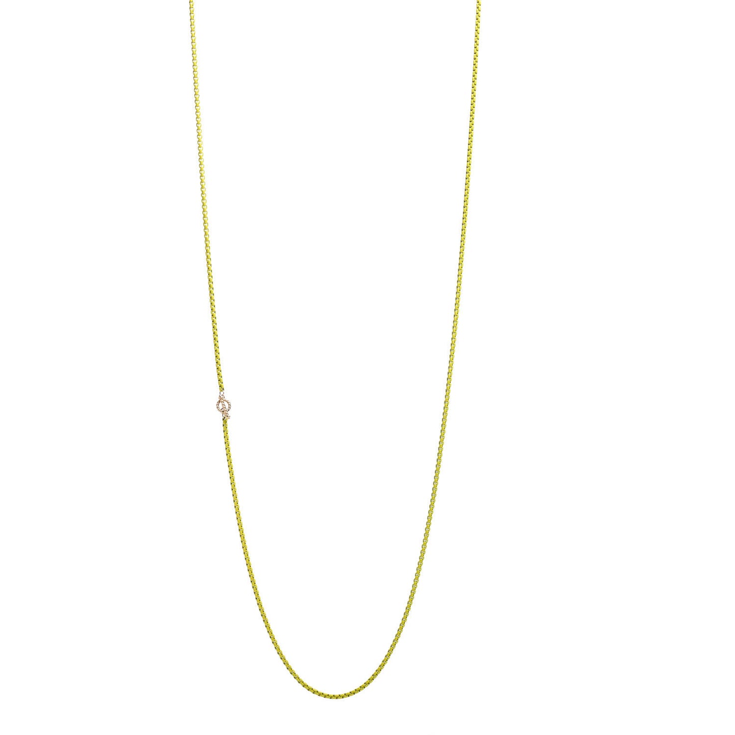 Stainless Steel Acrylic 14K Yellow Gold Bel Aire Chain Necklace Yellow
