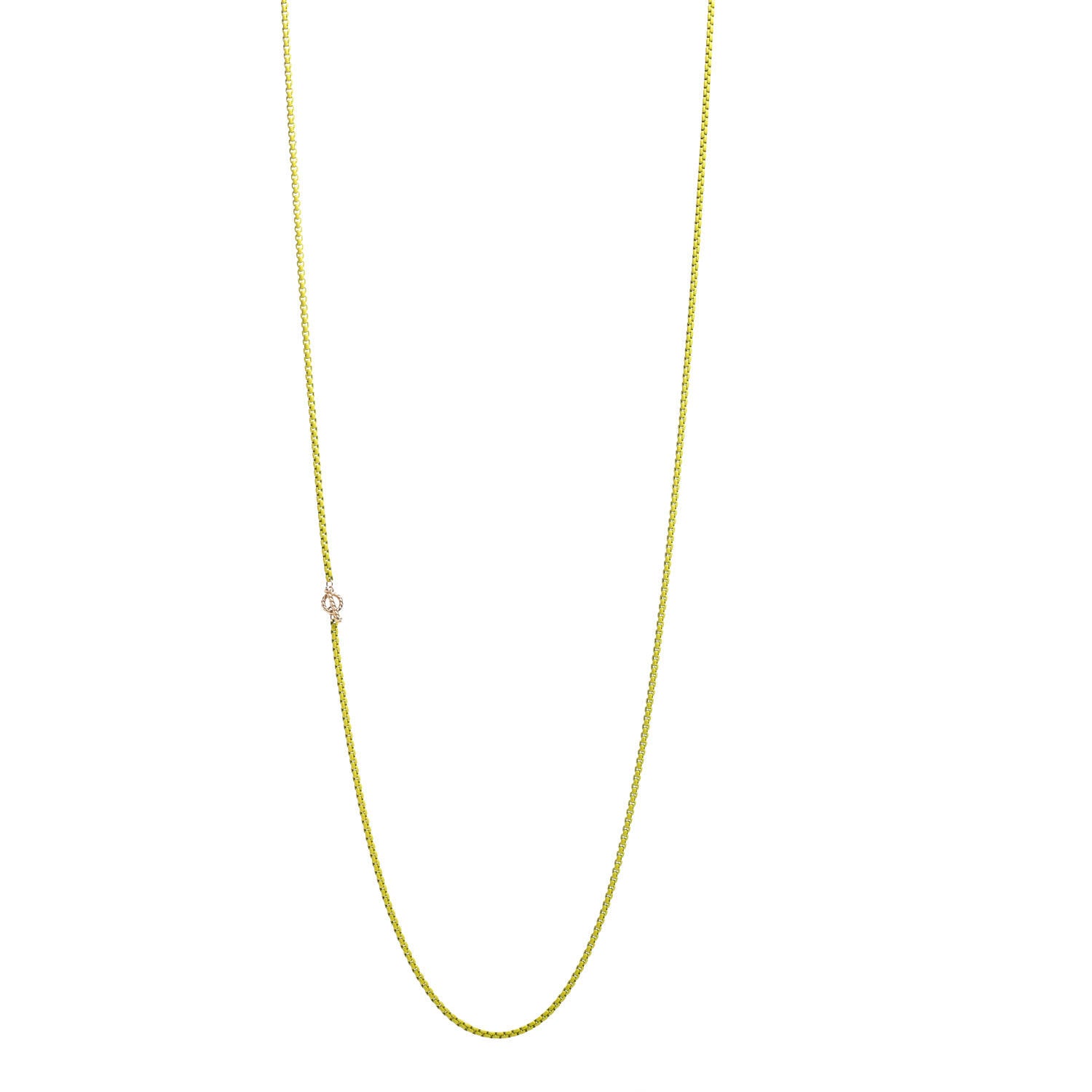 David Yurman Stainless Steel Acrylic 14K Yellow Gold Bel Aire Chain Necklace Yellow 5 of 8
