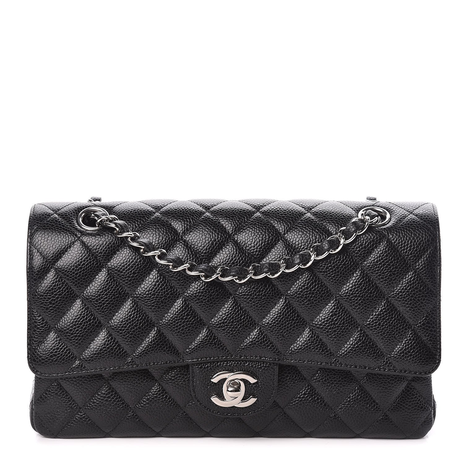 Chanel Caviar Quilted Medium Double Flap Black 1 of 14