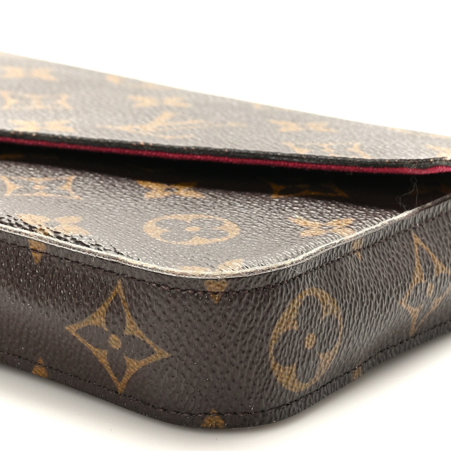 Louis Vuitton Monogram Pochette Felicie Chain Wallet Fuchsia 8 of 8
