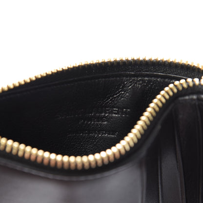 Saint Laurent Calfskin 5 Fragments Zip Pouch Card Holder Black 8 of 11
