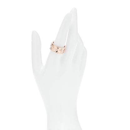 Van Cleef & Arpels 18K Rose Gold Diamond Medium Perlee Clovers Ring 56 7.75 2 of 5