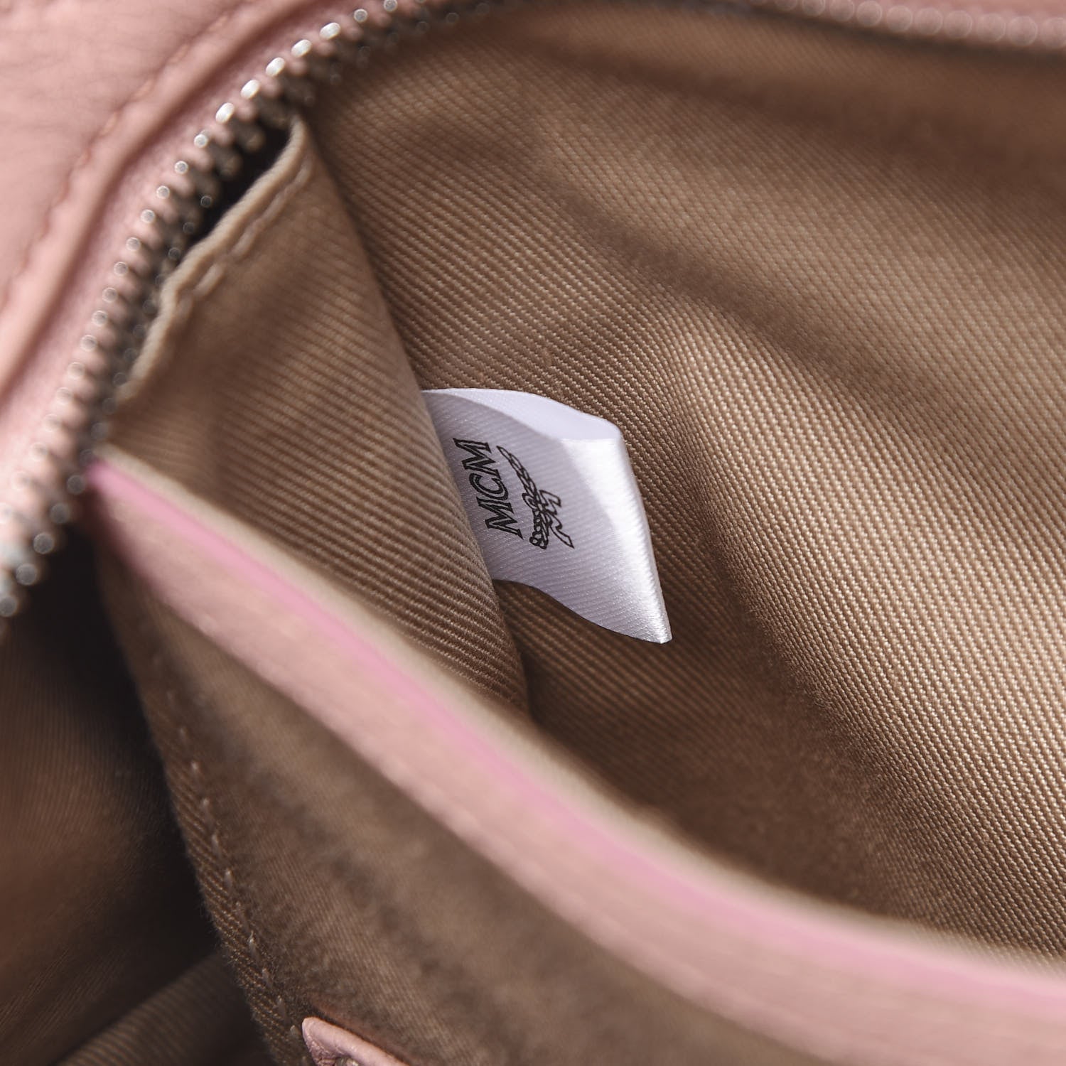 MCM Calfskin Ottomar Monogram Small Backpack Pink 6 of 9