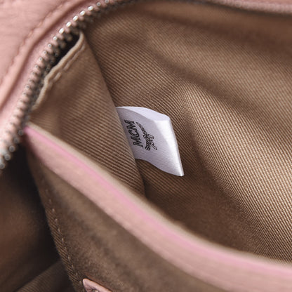 MCM Calfskin Ottomar Monogram Small Backpack Pink 6 of 9