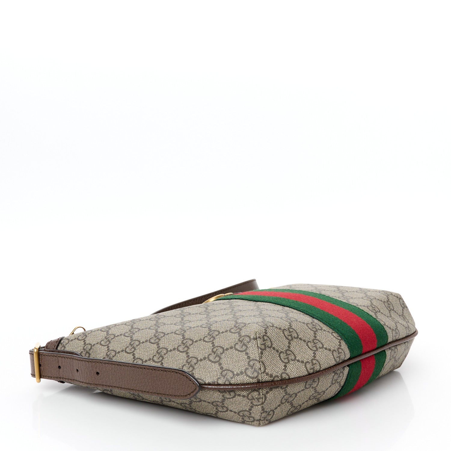 Gucci GG Supreme Monogram Web Small Ophidia Half Moon Hobo Brown 4 of 12