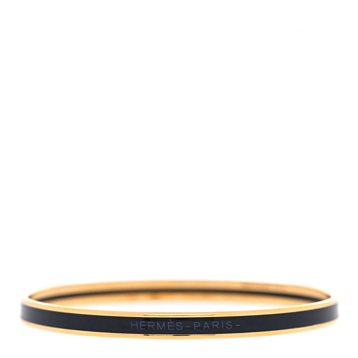 Hermes Enamel Printed Extra Narrow Printed Bracelet 70 Blue 1 of 6