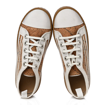 Chanel Cork Jetty Sneaker 38.5 Brown White 6 of 11