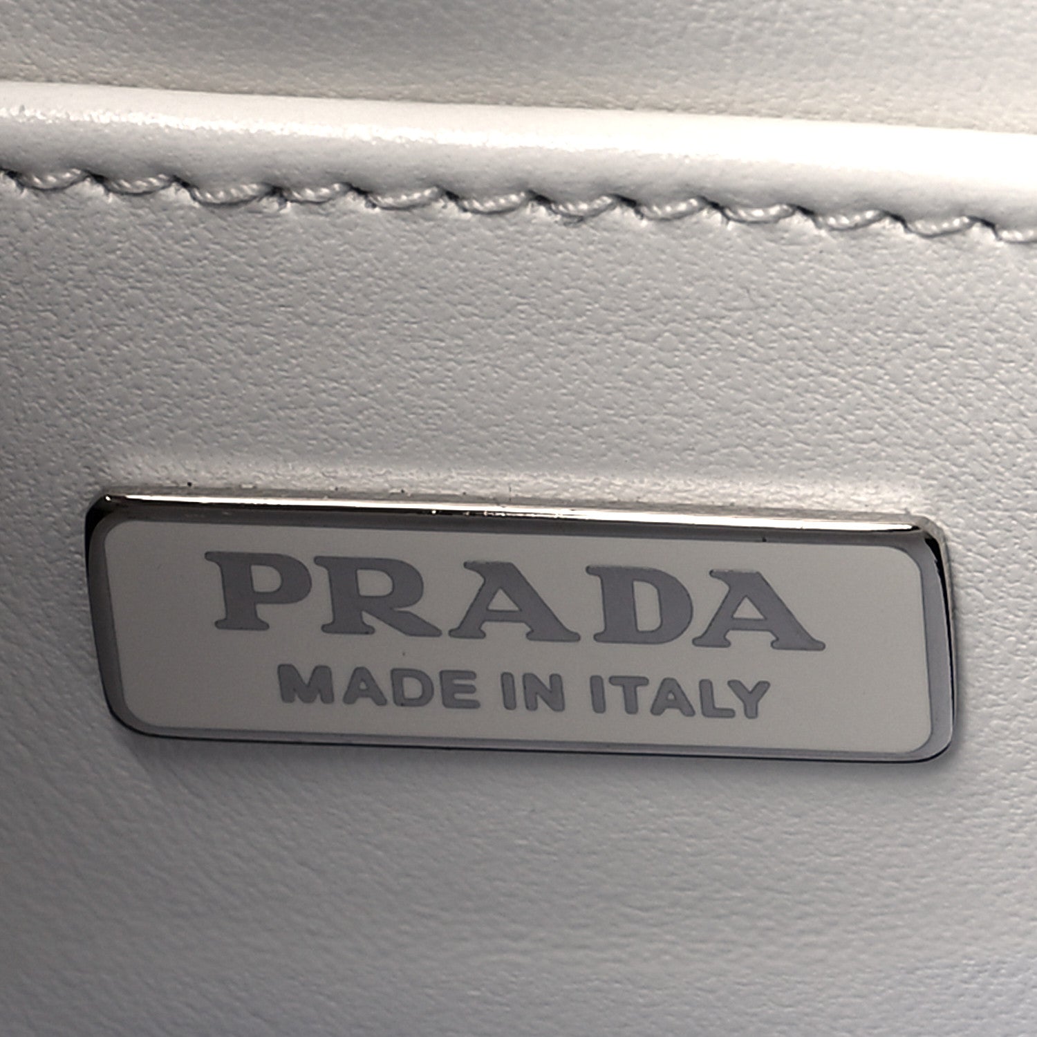 Prada Spazzolato Cleo Shoulder Bag White 8 of 10