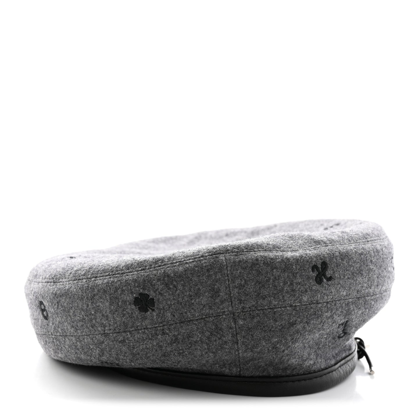 Cashmere Lambskin Saint-Honore Charms Beret 56 Charbon