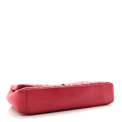 Chanel Iridescent Calfskin Small New Bubble Quilt Flap Fuchsia 4 of 16