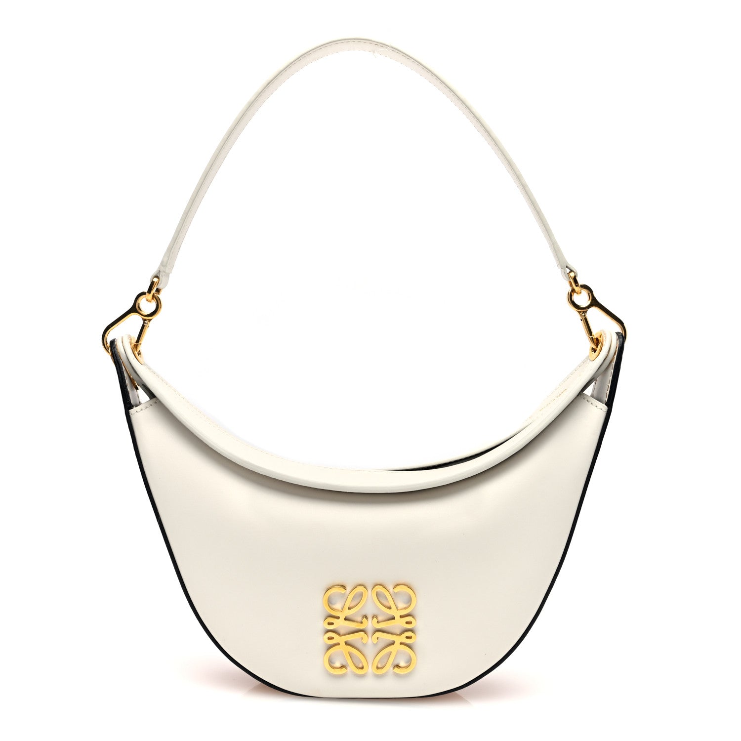 Loewe Satin Calfskin Small Anagram Luna Bag White 1 of 9