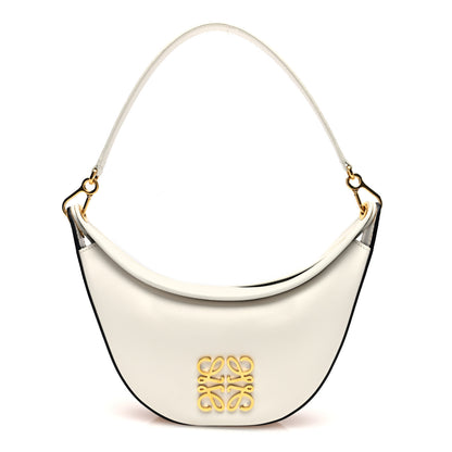 Loewe Satin Calfskin Small Anagram Luna Bag White 1 of 9