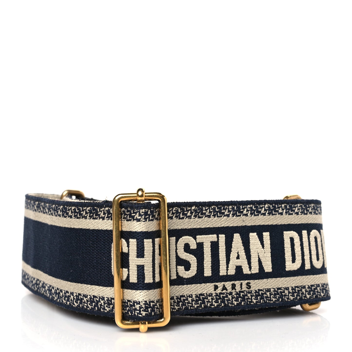 Canvas Embroidered Shoulder Strap Blue