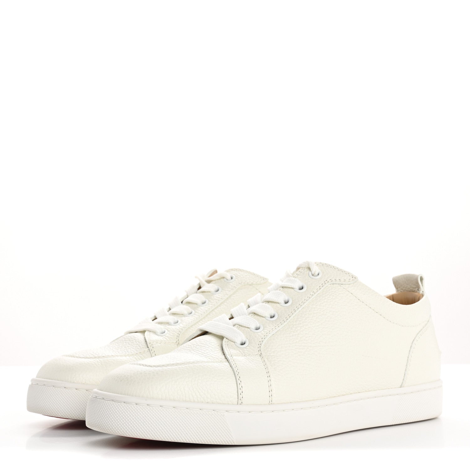 Christian Louboutin Grained Calfskin Rantulow Flat Sneakers 42 Latte 4 of 10
