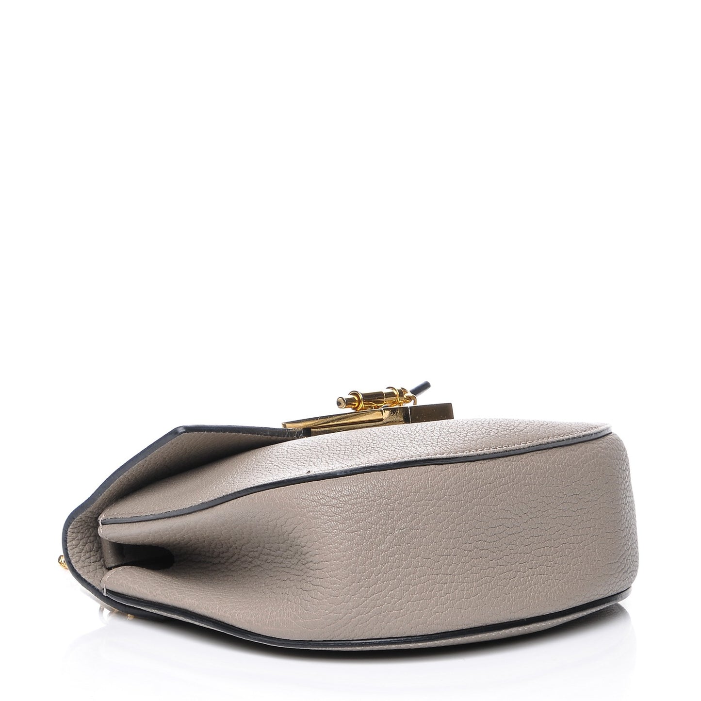 Grained Lambskin Mini Drew Shoulder Bag Motty Grey
