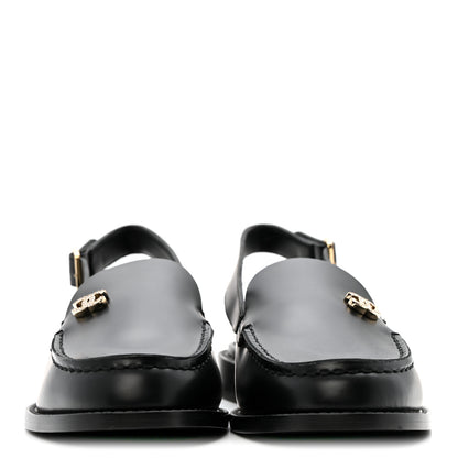Chanel Calfskin Crystal CC Slingback Flats 39 Black 3 of 11
