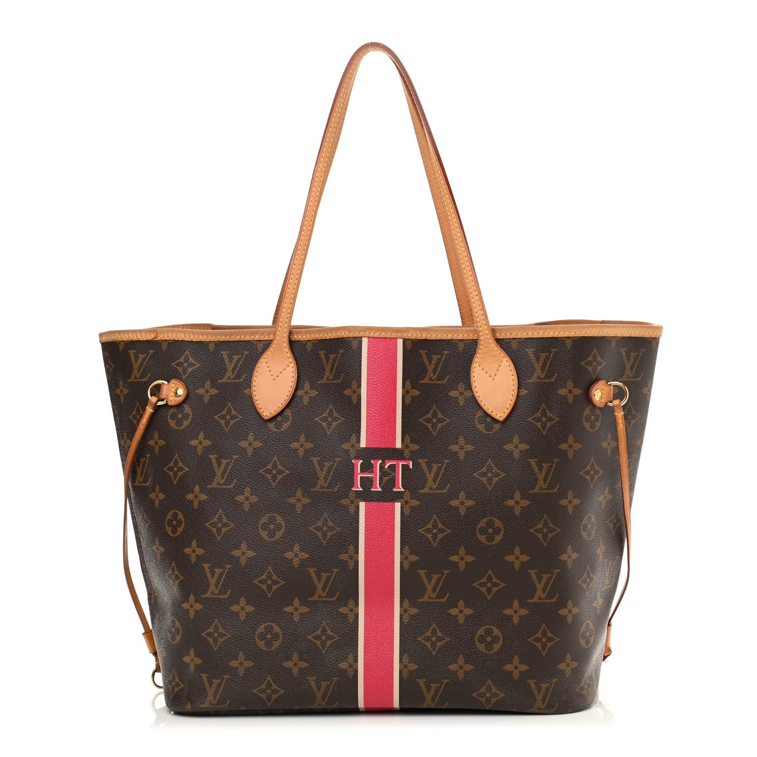 Louis Vuitton Monogram My LV Heritage Neverfull MM Fuchsia White 1 of 11