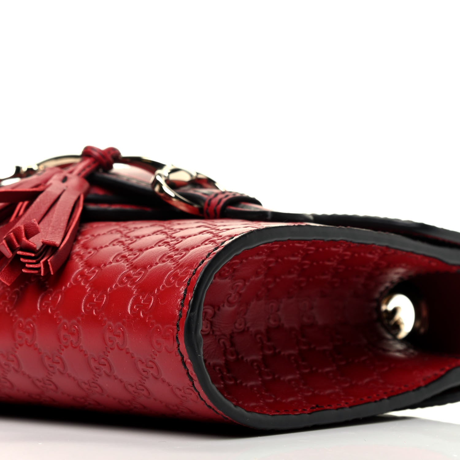 Gucci Soft Microguccissima Mini Emily Chain Shoulder Bag Rosso 9 of 9