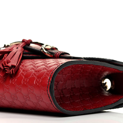 Gucci Soft Microguccissima Mini Emily Chain Shoulder Bag Rosso 9 of 9
