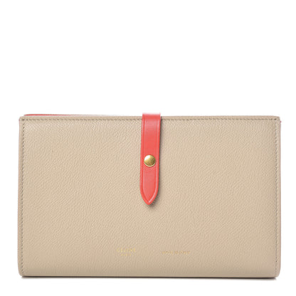 Celine Grained Calfskin Large Multifunction Strap Wallet Pop Red Chalk 1 of 6