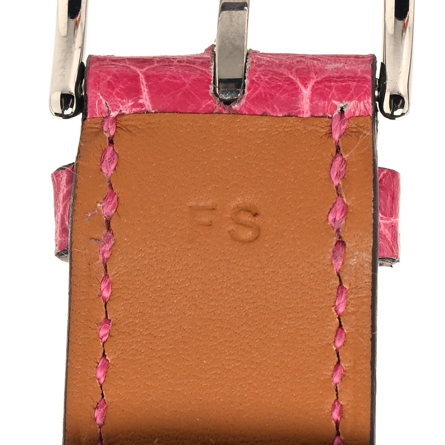 Matte Alligator Heure H Hour Watch 30mm Strap Fuchsia