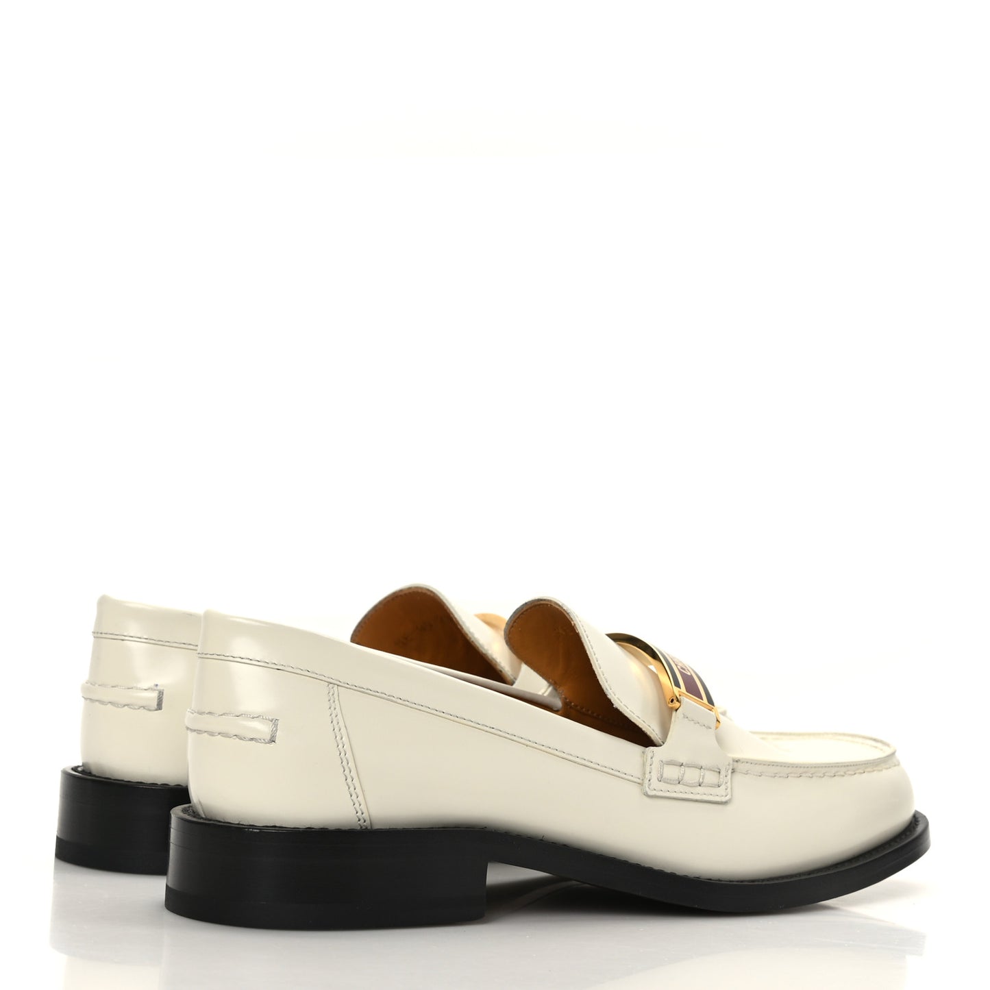 Brushed Calfskin Dior Code 15mm Loafers 40 Off White