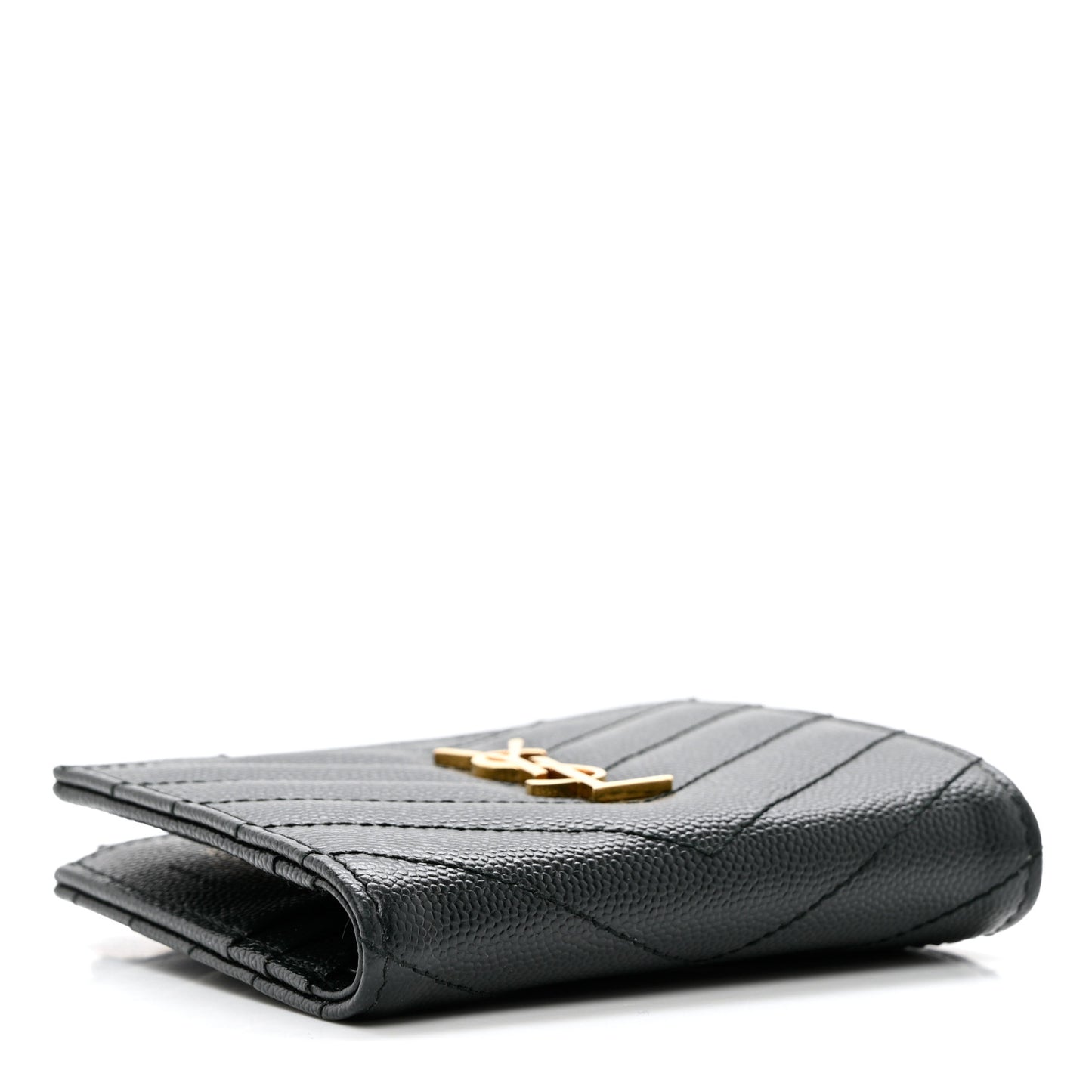 Grain De Poudre Matelasse Chevron Monogram Zipped Card Case Green