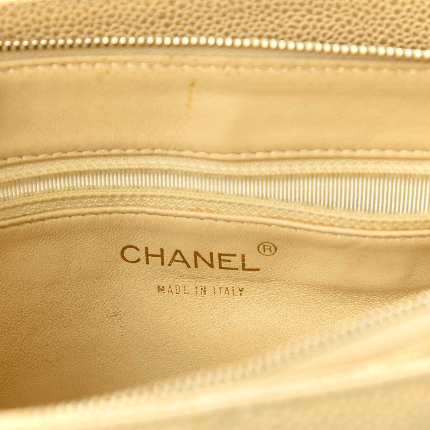 Chanel Caviar Quilted Top Handle Bag Beige 8 of 13