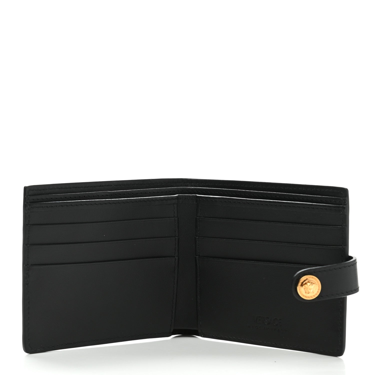 Versace Vitello Medusa Bi-Fold Wallet Black 5 of 6