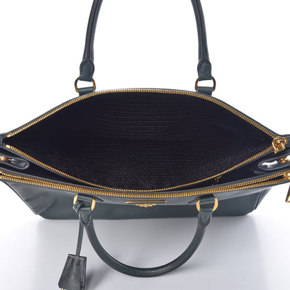 Prada Saffiano Lux Extra Large Galleria Double Zip Tote Smeraldo 5 of 14