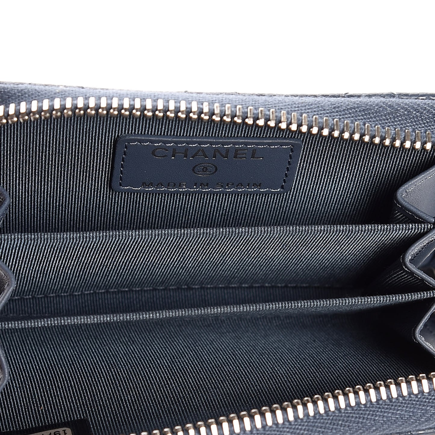 Caviar Quilted Zip Coin Purse Blue