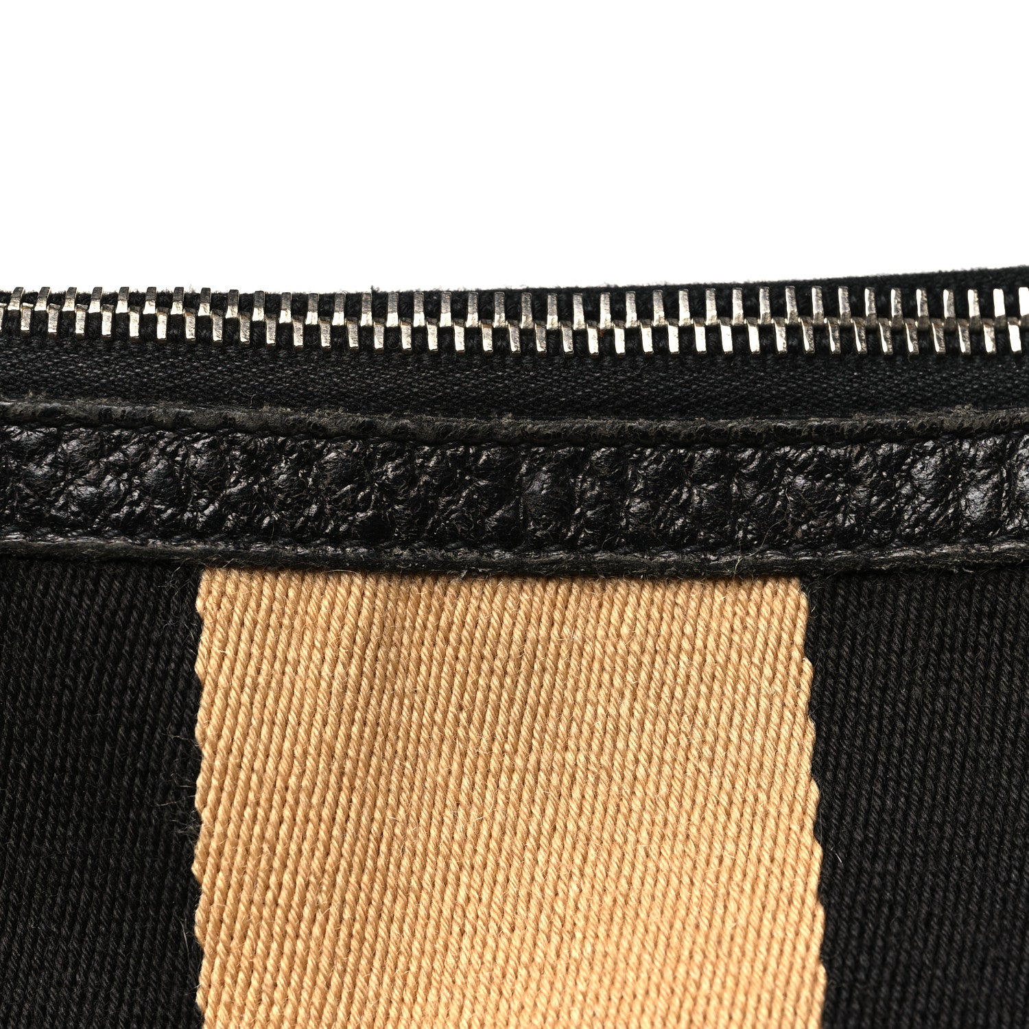 Gucci Pebbled Calfskin Web Blondie Hobo Black Beige 13 of 13